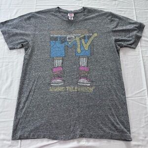 Junk Food Clothing Gray Graphic Men’s MTV Music Television Size L